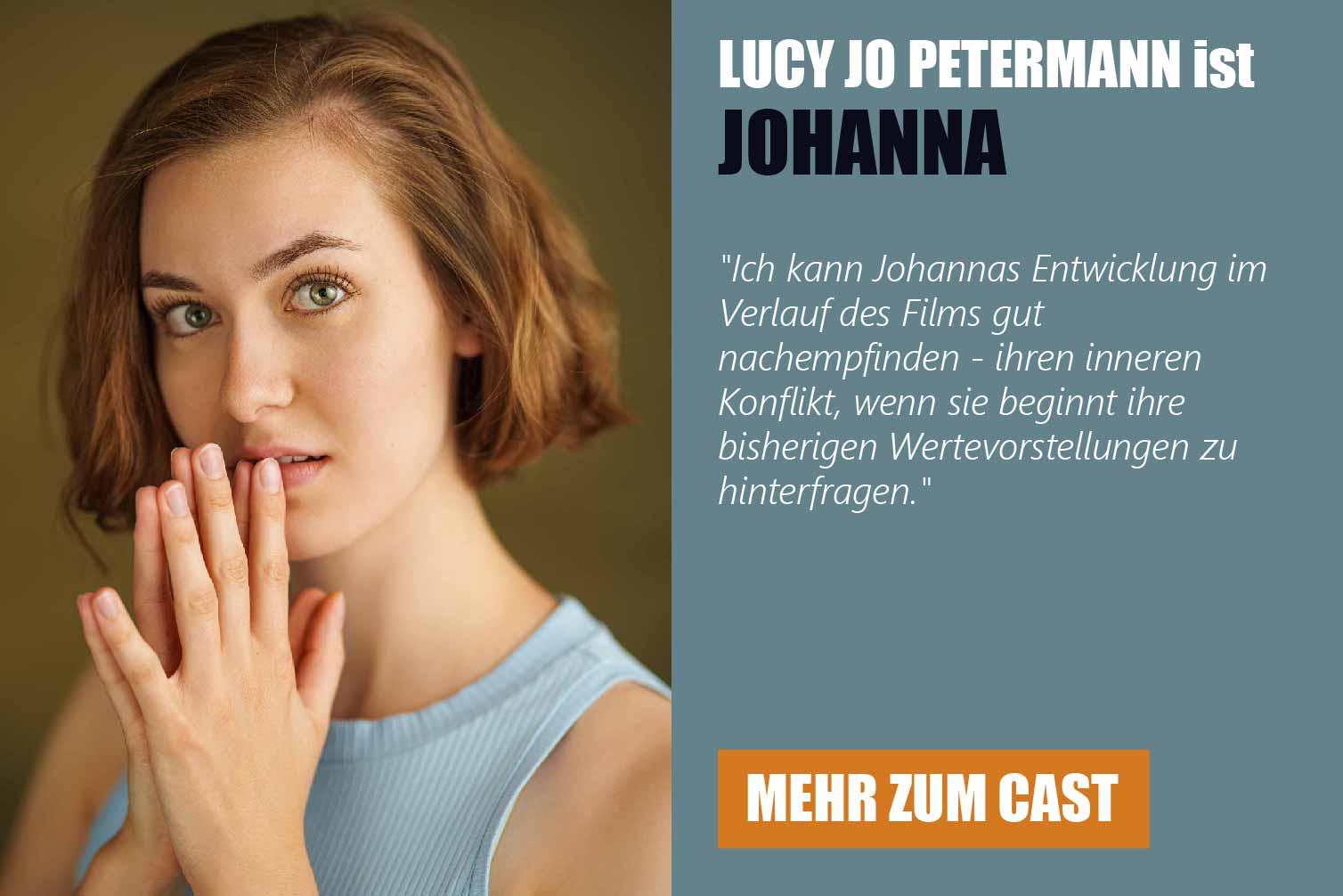 Die Schauspielerin Lucy Jo Petermann ist Johanna