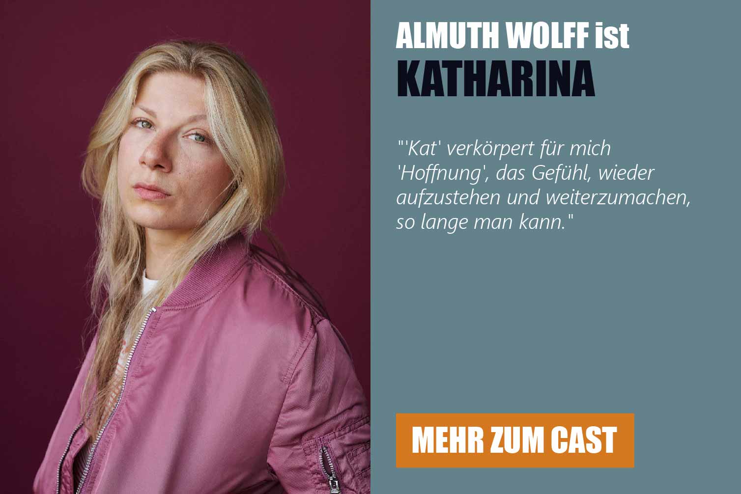 Die Schauspielerin Almuth Wolff ist Katharina